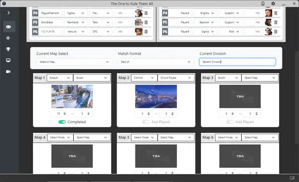 Online esports scoreboard generator with real-time updates